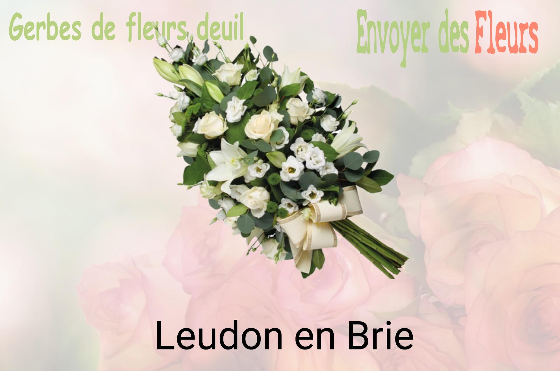 Gerbe de fleurs de deuil livrée à Leudon-en-Brie